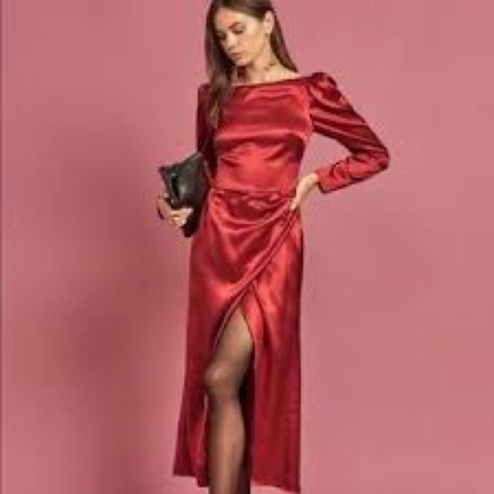 Reformation “Cameron” crimson red dress size Medium
